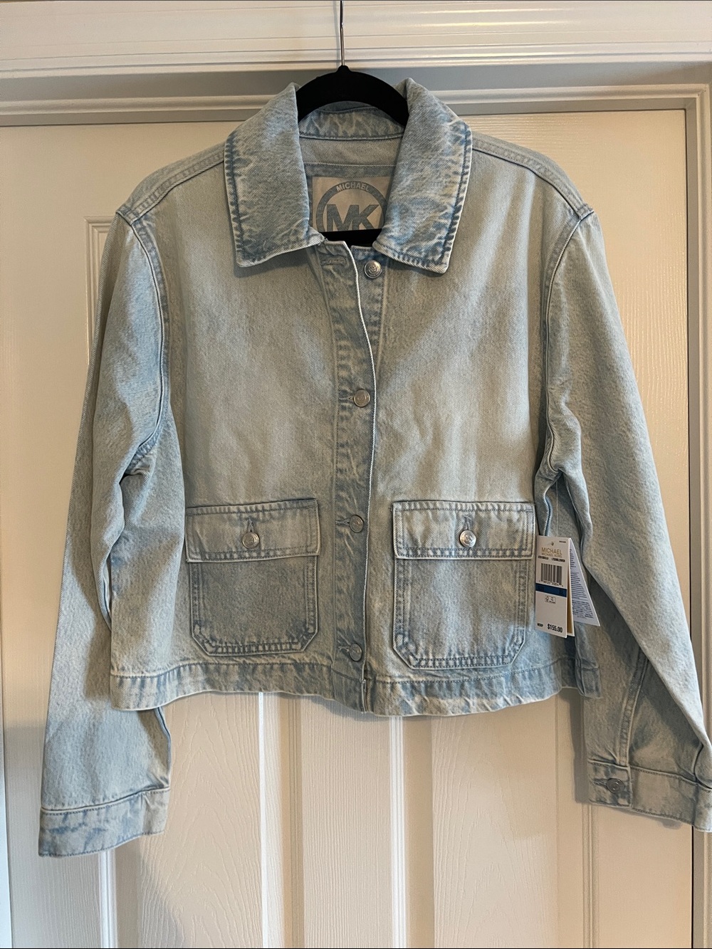 MICHAEL Michael Kors Pale Blue Denim Jacket